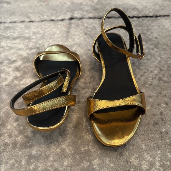 MUYISEXI Genuine Leather Gold Kitten Heels - Picture 6 of 11